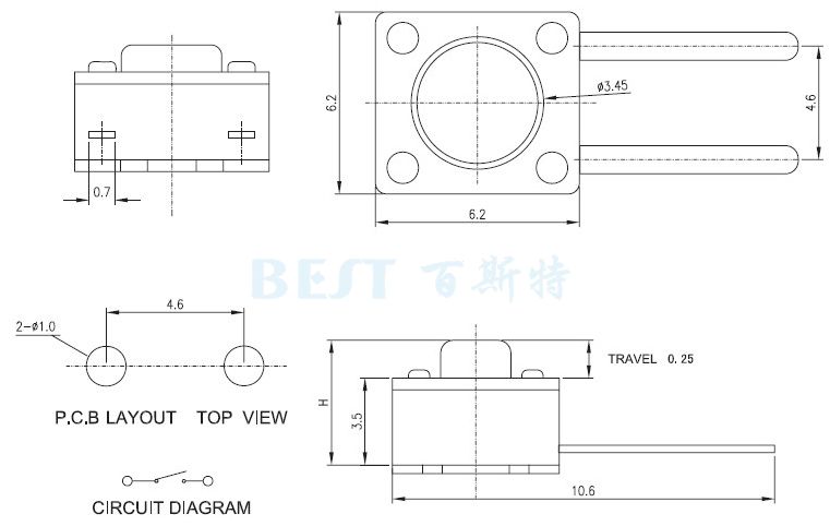 轻触开关TS-1109C